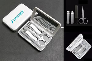 4 in 1 Stainless Steel Professional Pedicure Kit Nail Scissors Grooming Kit With White Box Mirror