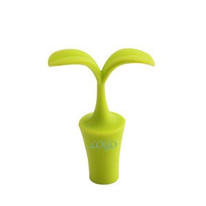 Decorative Floral Silicone Wine Bottle Corks