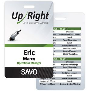 Memphis Event Name Badge: 2-1/8" x 3-3/8" Vertical