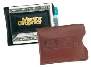Top Grain Leather Magnetic Money Clip Card Case (Domestic)