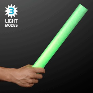 16" Green LED Foam Cheer Stick - BLANK
