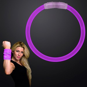 8 inch PURPLE Glow Bracelets - BLANK