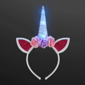 Color Change LED Unicorn Horn Headband