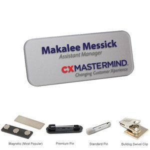 3"W x 1.5"H Shadow Name Badge w/ Full color imprint
