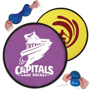 Flexible 10" Diameter Nylon Flying Disc w/ Matching Pouch