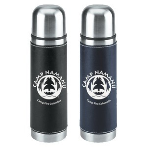 16 Oz. Leatherette Vacuum Bottle