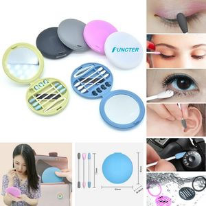 Reusable Cotton Swabs - Silicon Swabs with Travel Case - Washable - Removing Makeup
