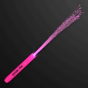 Custom Pink Flashing Stick Wand w/ Pink Sparkle Fibers - Domestic Print