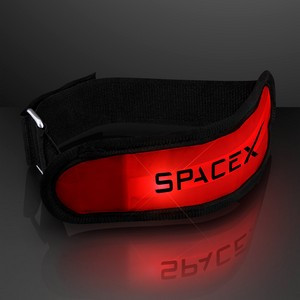 Custom Light Up Red LED Armbands for Night Safety