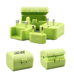 Universal Travel Adapter w/3-In-1 Plug (2.5"x2.4"x1.85")