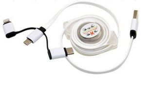 Retractable Multi-Adapter USB Charging Cable