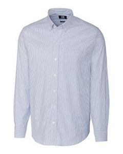 Cutter & Buck Stretch Oxford Stripe Mens Big and Tall Long Sleeve Dress Shirt