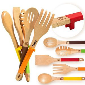 5pcs Wooden Utensil Set - OCEAN