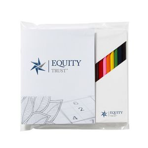 Deluxe Adult Activity Journal Book & Colored Pencils