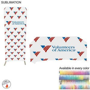 Tradeshow Booth Package Sleek, 2'wide Skinny EuroFit Wall Display + PREMIUM 6' Sublimated Tablecloth