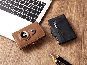 RFID POP-UP Leather Wallet Men Wallet Tracker Case Wallet