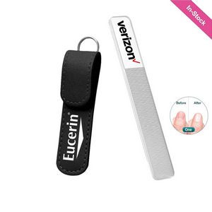 Nano Glass Nail File in PU Leather Case with Key Ring