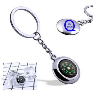 Metal Compass Keychain