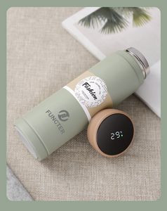 9 Oz./280ml Smart LED Water Bottle Vacuum Insulated Bottle Thermal Cup W/Digital Temperature Display