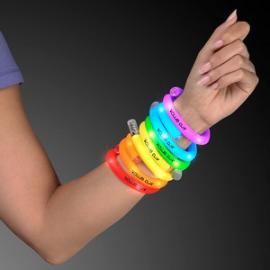 Assorted LED Flash Tube Bracelets - Domestic Print