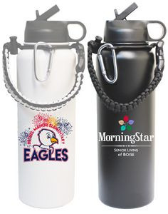 40 Oz. s. steel vacuum bottle with paracord/spout
