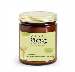8Oz Soy Wax Glass Candle With Metal Lid - Made In Usa