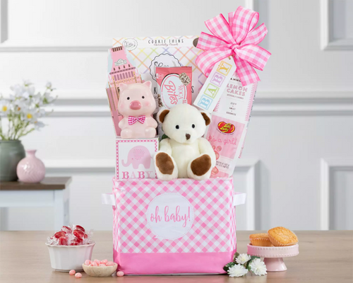 Oh Baby - Sweet Beginnings Pink Basket