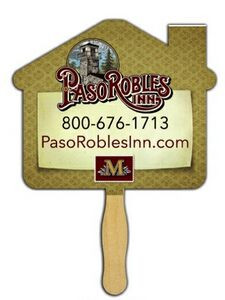 House Sandwiched Hand Fan (2 Side/ Four Color Process imprint)
