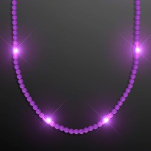 Still-Light Purple Beads No-Flash Necklace - BLANK