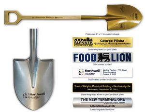 Large Gold or Silver Shovel with Optional Laser imprint on wood