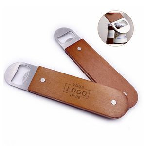 Bottle Opener with Wooden Handle