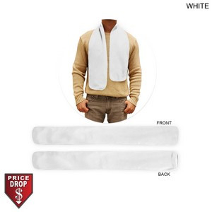 Ultra Soft and Smooth Microfleece White Scarf, 6x50, Blank Only