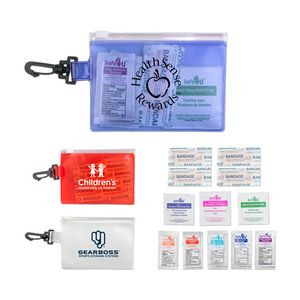 First Aid in Zip Close Pouch w/Carabiner