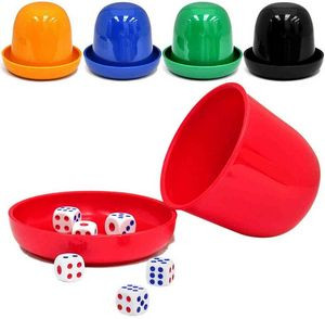 Plastic Mini Shaker Dice cup with 5 Dice