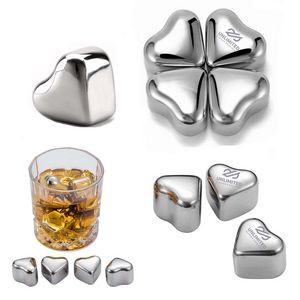 Reusable Heart Shape Stainless Steel Ice Cubes