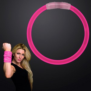 8 inch PINK Glow Bracelet - BLANK