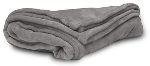 Gray Micro Fleece Throw Blanket