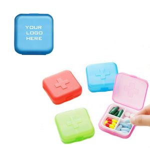4 Compartments Medicine Pill Reminder Case