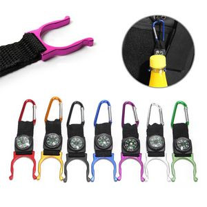 Carabiner Strap Bottle Holder w/Compass Key Chain