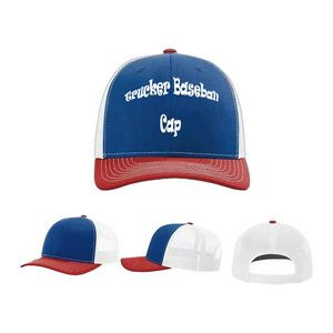 Trucker Baseball Cap With Slightly Curved Brim