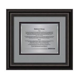 Horizontal / 18 x 16.5 - Cardoba Certificate TexEtch - Black