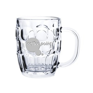 20 Oz. Glass Barrel Beer Mug (Deep Etch)