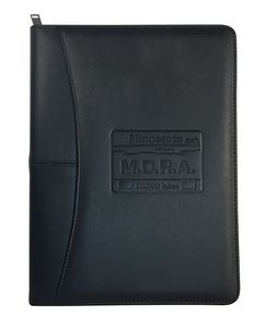 Pinnacle Padfolio Folder w/ Calculator, Zipper & USB Holder