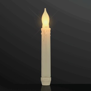 LED Taper Candles, Flickering Amber Light