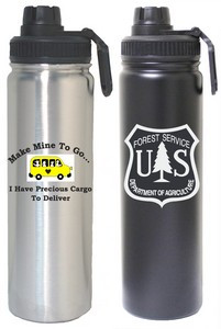 24 Oz. Stainless Steel Vacuum Insulated Bottle with twist lid/spout