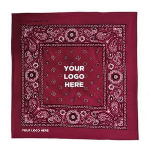 Burgundy Cotton Paisley Bandanas