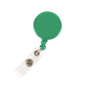 Large Retractable Round Badge Reel w/ J-Hook & Belt Clip