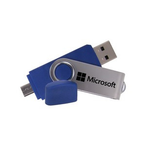 iClick® Micro Silver Swivel USB Flash Drive 32GB - Overseas