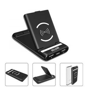 Wireless Charging Power Bank with Phone Stand Holder