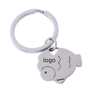Fish Shape Stainless Steel Keychain